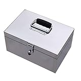 HONGYIFEI2021 Spardose Cash Box Seal Gutschein-Aufbewahrungsbehälter Edelstahl Cash Box Bank Cash- Box Finanz Abschließbare Kasse Kassenschale (Color : A)