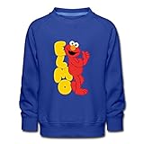 Spreadshirt Sesamstraße Elmo Glücklich Kinder Premium Pullover, 98-104, Royalb