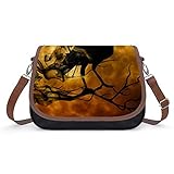 TOBEEY Frauen Crossbody Portemonnaie, Kunstleder, schwarz-weiß Panda Bär Streifenmuster, abriebfeste Ledertasche und Handtasche, Klettverschluss mit verstellbaren Riemen, um Termine zu arb