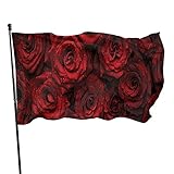 Fahnen und Flaggen, Ausbleichfestigkeit Polyester Flaggen Mit Ösen für Haus Garten Hof, Wohn, kommerziellen Einsatz, Rose (3x5 Ft)