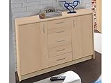 möbelando Kommode Standschrank Anrichte Sideboard Beistellschrank Holzkommode Olli VII B