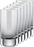 Miriquidi Amarettogläser 6er Set Serie COOLGLAS Amaretto | 5cl Schott Glas | Spülmaschinenfest | Amaretto CoolGlas 6 Stück