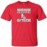 Warehouse T-Shirt für Arbeit, Design Warehouse Manager, rot, 3XL