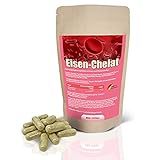 ERASVITAL® Eisen-Bisglycinat (Eisen-Chelat) I 90 Kapseln I Vegan I hohe Bioverfügbarkeit I mit weiteren natürlichen 'Helfern', wie Baobab, Gerstengrassaft, Moringa und Rote B