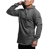 Einfarbig Herren Kapuzenpullover Schwarz Grau Armeegrün Marine Hoodie Sweatshirt Pullover Rundhals Langarm Slim Fit Kordelzug Hoodies Jacke Teens Jungen Streetwear Trendy Etikett Kapuzenjack