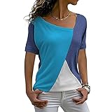 Neue Casual Frauen T-Shirts Kurzarm Mode Patchwork Schlanke UnregelmäßIge Frauen Kleidung Langes Hemd Top