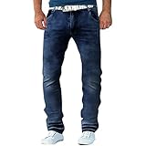 Herren Relaxed Jeanshose Herren Cargo Jeans Regular Slim Denim Hose Destroyed Herren Chino Hosen Jogginghose Chino Cargo Jeans Hosen mit Taschen Trainingshose Sporthose S