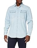 G-STAR RAW Herren 3301 Slim Hemd, Blau (Lt Aged D013-424), XL EU