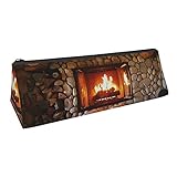 Bleistiftbeutel Weihnachten Kamin Neujahrsdruck Bleistiftetui Dreieck Langlebig Tragbares Bleistiftetui Kosmetiktasche Zubehör S