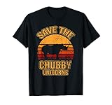 Save The Chubby Unicorns Retro I Vintage I Nashorn T-S