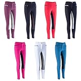 RL24 HKM by Reiterladen24 - Kinder Reithose Vollbesatz BASICLINE blau/schwarz 146