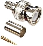 Malayas®20 Stück BNC Stecker Crimp mit Anschluss Steckerverbinder für RG59 Koaxialkabel CCTV