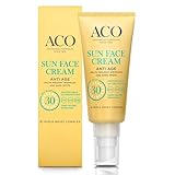 ACO Sun Face Cream Anti Age LSF 30 - Mattierende Sonnenschutz Creme für das Gesicht - mit Anti-Aging Effekt - für alle Hauttypen - vegan und tierversuchsfrei - 1 x 40