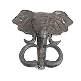 LJBP Türklopfer Jahrgang Elefant Türklopfer, Gusseisen Bauernhaus Torgriff für Haustür/Garten/Scheunentore/Bar Wand Dek