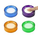 Fingeranfeuchter Finger Moistener Finger Humidifier Office Count Finger Humidifier Plastic Round Case Sponge Finger Wet Humidifier For Calculating Paper, Invoices, Documents, Paper And Stamps(8pc)