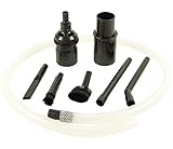 McFilter Univeral Staubsaugerdüse-Set (PC-Reinigungsset) | 8-teiliges, | schwarz, Rohranschluss Ø 32 / 35 mm | Staubsaugerdüse mini, Fugendüse, Staubpinsel,Schlauchverlängerung, Adapter | für Hobby, Computer, Auto, Modelb