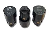 vhbw 3x Akku kompatibel mit AEG BSB 12C, BSS12C, BSS 12C, BTS 12C, BWS12, BWS 12C Elektrowerkzeug (1500 mAh, Li-Ion, 12 V)