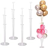 tarumedo 4 Stück Ballon Stick Halter Balloon Stand Kit Luftballons Ständer Halter Ballonhalter Ballonbaum Tischballonständer Ballonzubehör für Weihnachten Party Geburtstag Hochzeits Dek