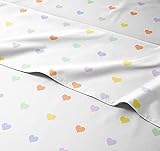 Herz-Bettlaken-Set, Mädchen-Bettlaken, Kinderlaken, Queen-Size-Kinder-Bettlaken, Kleinkind-Bettlaken für Queen-Betten, lustige Kinder-Bettlaken, Kinder-Bettlaken, niedliche Kinder-Bettlak