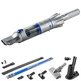 Genius Invictus One Version 2.0 Hand- und Bodenstaubsauger 15tlg blau - leichter, beutelloser und kabelloser 2 in 1 Akku-Handstaubsauger | Staubsauger für Polster, Möbel,