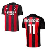 PUMA AC Mailand Trikot Home Herren 2021, Größe:L, Spielerflock (zzgl. 17.90EUR):11 Ib