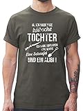 Vatertagsgeschenk Papa - Ich Habe eine hübsche Tochter - XXL - Dunkelgrau - t Shirt Papa Tochter - L190 - Tshirt Herren und Männer T-S