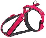 TRIXIE New Premium Trekking Geschirr, S-M: 44-53cm/20mm, Fuchsia/Graphit, H