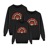 Weihnachtspullover Familie Set Weihnachts Hoodies Familie Weihnachtspulli Xmas Sweater Elch Nachtwäsche Outfit Weihnachten Familie Pullover Hausanzug Weihnachtenshirt Christmas Sweatshirt Jump