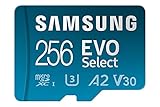 Samsung EVO Select 256GB microSDXC UHS-I U3 130MB/s Full HD & 4K UHD Speicherkarte inkl. SD-Adapter (MB-ME256KA/EU)