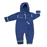 HOPPEDIZ Fleece-Overall für Baby und Kleinkind, marine, 56-62