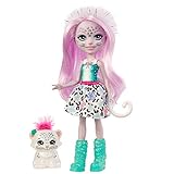 Enchantimals GJX42 - Enchantimals Sybill Snow Leopard Puppe (ca. 15 cm) und Flake Tierfreund Fig