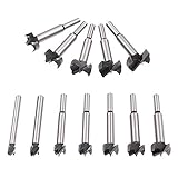 flintronic Dübelbohrer Holzbohrer Set, 12Stück Forstner Bohrer, Bit-Set, Holzbohrer Topfbohrer Kunstbohrer für Holzbearbeitung Mehrzweckbohrer(10,12,15,18,20,22,25,26,28,30,32,35mm)