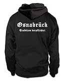 shirtloge - OSNABRÜCK - Tradition verpflichtet - Fussball Fan Kapuzenpullover Hoodie - Größe XXL