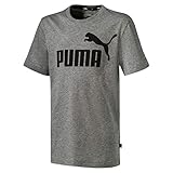 PUMA Jungen T-shirt, Medium Gray Heather, 164 (Herstellergröße: 14 ans)