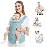 TOPERSUN Babytrage All In One Kindertrage Bauchtrage 12 Positionen Rückentrage Ergonomische Babytragetasche Baby Trage verstellbar für Neugeborene Babys Kleinkind von 0 bis 36 kg B