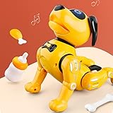 BLOOOK Roboter Hund Kinderspielzeug, RC Smart Hundespielzeug Interaktiv programmierbar mit Gehen Singen Tanzen Sprechen Funkt, Drahtlose Welpen Kinder Lernspielzeug Geschenk fü