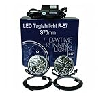 BLUTECH 2 x 4 CRED LED Tagfahrlichter rund Ø 70-90 mm. ECE R87 mit Steuerung uns StVO Zulassung