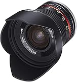 Samyang 12mm F2.0 APS-C Fuji X schwarz - APS-C Weitwinkel Festbrennweite Objektiv für Fuji X, manueller Fokus, für Kamera X-T4, X-T30, X-T200, X-Pro3, X-A7, X-A5, X-T100, X-T3, X-E3