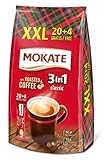 MOKATE XXL Classis 3-in-1 Sticks, löslicher Bohnenkaffee, mit Creamer & Zucker & Kokosöl, Instant-Kaffee aus gerösteter Kaffeebohnen, koffeinhaltig 408g (24 x 17g)