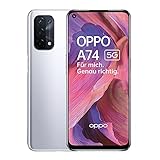 OPPO A74 5G Smartphone, 48 MP KI-Vierfachkamera mit Ultra Nacht Video, 6,5 Zoll FHD+ LCD Display, 5.000 mAh Akku, 18W VOOC Schnellladen, 128 GB Speicher, 6 GB RAM, ColorOS 11.1, Dual-SIM, Space S