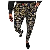BIBOKAOKE Klassisch Chinohose Herren Mode Karierte Anzughose Business Slim Fit Hose Regular Karomuster Elegant Freizeithose Trousers Outdoorhose Trainingshose Sporthose Chino Hose S