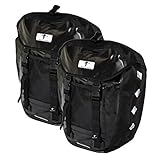 Red Loon 2 x Pro robuste Fahrradtasche aus LKW-Plane – wasserdichte Doppelpacktasche für Gepäckträger in schw