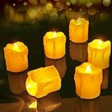 LED Kerzen, Qxmcov 12er Satz Flammenlose LED Teelichter LED Tee Lichter Batteriebetriebener mit Timer-Funktion, echte Flammeneffekt für Weihnachten, Ostern, Hochzeit, Party,Geburtstag