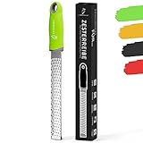 Liebspecht® Hochwertige Edelstahl Zester Reibe - Ideale Parmesanreibe - Käsereibe - Zitronenreibe - Muskatnussreibe - Keine abstumpfenden Klingen, inkl. Schutzhülle und Bürste - Innovative F
