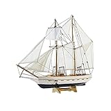 Holz Segelboot Modell Kits, um 3D-Puzzle zu Bauen DIY. Holzspielzeug Montieren Modell Crafting Hobby Dekorative Boot Segelmodell Vintage Schiff for Tischschmuck, WQQWQQ-8521