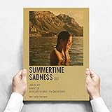tianxianbaobao Lana Del Rey Kraftpapier Poster Ultraviolence Born to Die Young and Beautiful Song Lyric Poster Kunst Leinwand Malerei A6885 40×60CM Ohne R