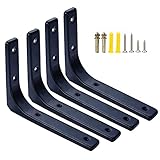 LJHSS Regalträger,4 Stück Schwerlastkonsole,90 Grad Winkel L Wandmontierte Halterungen für Regale, für Tischplatten Klapptisch Wandtisch, Platzsparend, Tragkraft: 100KG