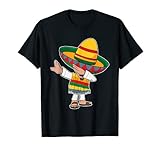 Dabbing Mexikaner Poncho Sombrero Funny Dab T-S