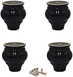 Elegante Polstermöbelbeine Set von 4 Kunststoffmöbeln Teile Beine mit Schrauben | Gürtyp-Ersatz-Sofa-Bein, der for Stuhl-Couchtisch-Tischkabinett Couch liefert Liebesat for den S