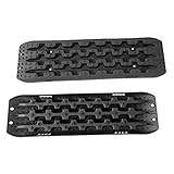 CStern Recovery Board Offroad Tracks Traction Mats Traktionsband Traktionsmatte Gripmatte Anfahrhilfe Schlamm Sand Schnee Reifenleiter 2 Stücke Schwarz für Geländewagen Wohnmobil PKW LKW